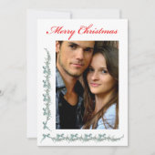 Bögen und Zweige - Foto & Weihnachtsgruß Feiertagskarte (Vorderseite)