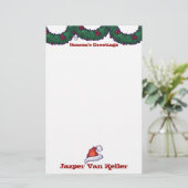 Bogen von Holly Briefpapier (Stehend Vorderseite)