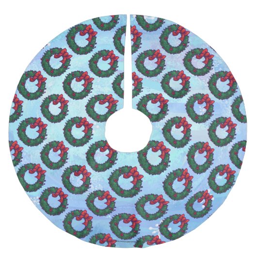 Bogen von Holly Polyester Weihnachtsbaumdecke (Vorderseite)