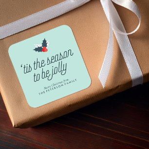 Bogen von Holly Quadratischer Aufkleber