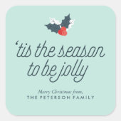 Bogen von Holly Quadratischer Aufkleber (Vorderseite)