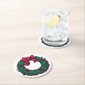 Bogen von Holly Runder Pappuntersetzer (Vor Ort)