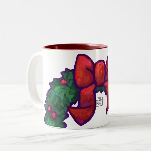 Bogen von Holly Zweifarbige Tasse (Vorderseite Links)
