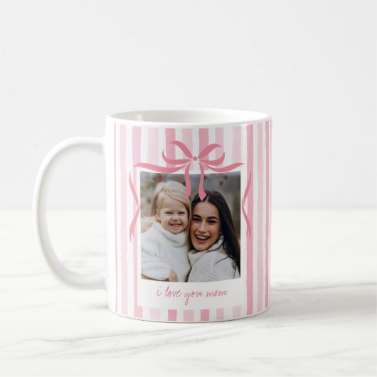 Bogen & Wasserfarbenstreifen Individueller Text & Kaffeetasse (Links)