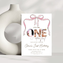 Bogen wenig vermisst Onederday 1. Geburtstag 3 Fot Einladung