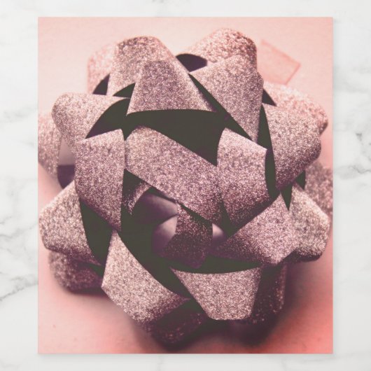 Bogen zeigt rosa Party Weinetikett (Einzelnes Label)