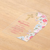 Bogenbestätigung der Blume für Wasserfarben Acryleinladungen (Ablage )