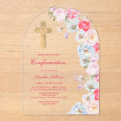 Bogenbestätigung der Blume für Wasserfarben Acryleinladungen (Vorderseite)