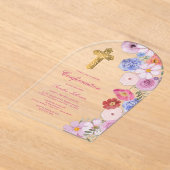 Bogenbestätigung der Wildblumen für Wasserfarben Acryleinladungen (Ablage )