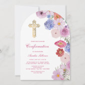 Bogenbestätigung der Wildblumen für Wasserfarben Einladung (Vorderseite)