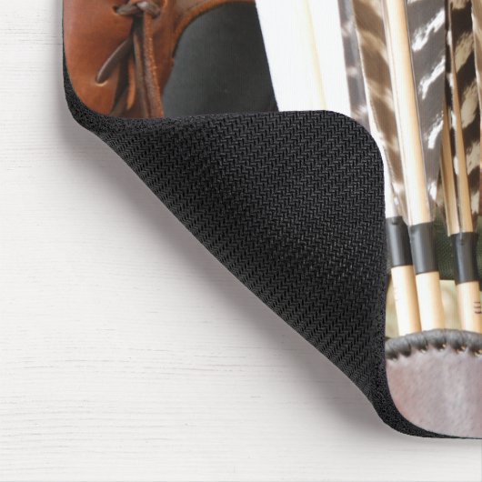 Bogenbogen, Pfeile und Quiver Mousepad (Ecke)