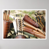 Bogenbogen, Pfeile und Quiver Poster (Vorne)