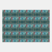 Bogenbogen und Pfeil - Grünes Muster Geschenkpapier Set (Vorderseite 2)