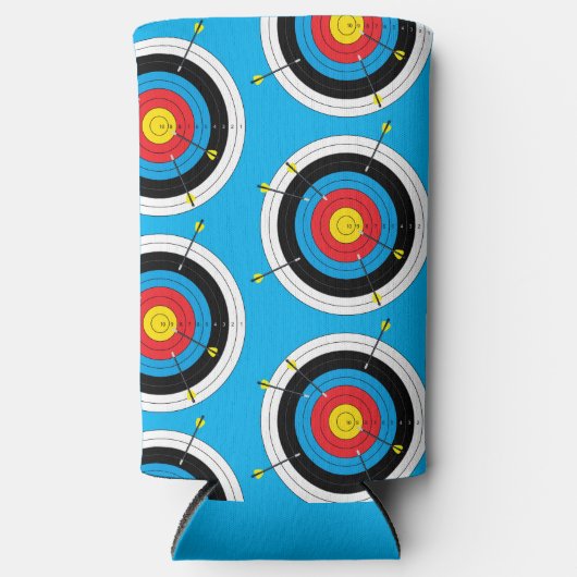 Bogenbogenziel und -pfeile selters dosenkühler (Vorderseite)