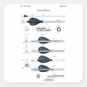 Bogendefinitionsbogen Quadratischer Aufkleber