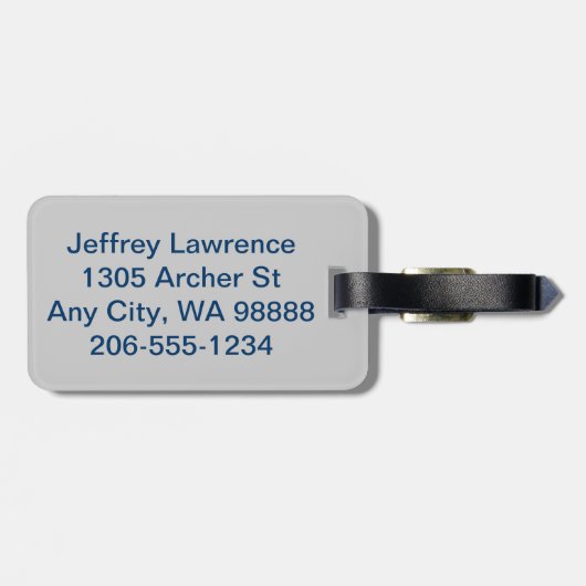 Bogendesign-Gepäckanhänger Gepäckanhänger (Rückseite horizontal)