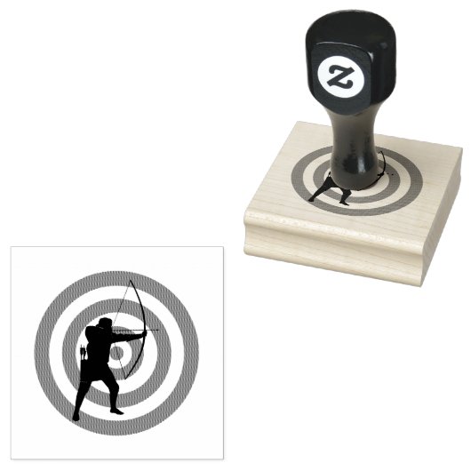 Bogendesign Holz-Briefmarke Gummistempel (Stempel)