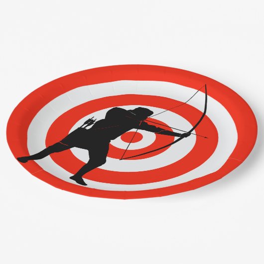 Bogendesign-Party Pappteller (Schrägansicht)