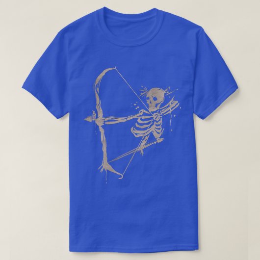 Bogendesign Skelettbogen mit Bow und Arrow T-Shirt (Design vorne)