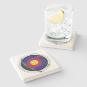 Bogendesign Steinuntersetzer (Seitenansicht)