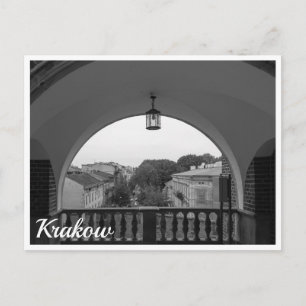 Bogenfenster in der Altstadt von Krakau, Polen Postkarte