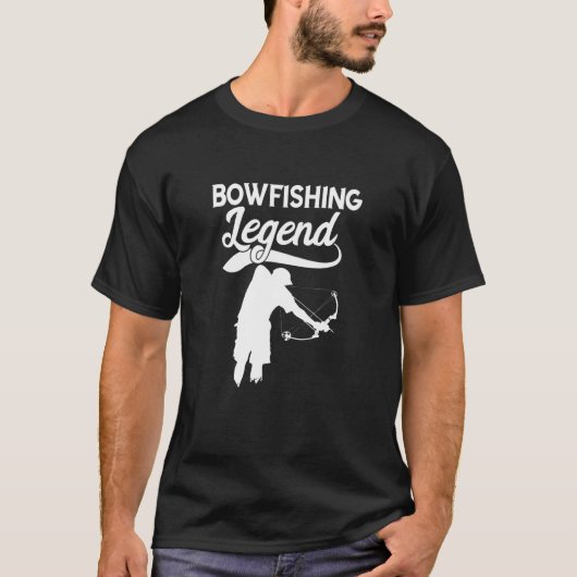 Bogenfischen Legende Bogenfischer Fisch Bogenjagd  T-Shirt (Vorderseite)