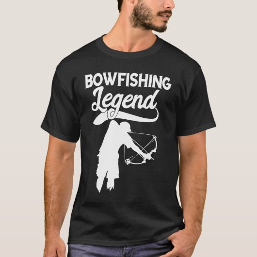 Bogenfischen Legende Bogenfischer Fisch Bogenjagd T-Shirt (Vorderseite)