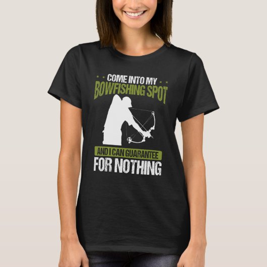 Bogenfischen Ort Luftboot Bogenjäger Fischer Bogen T-Shirt (Vorderseite)