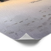 Bogenförmige Gebäudefassadenplakat Abendlichter Poster (Ecke)