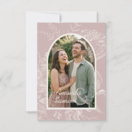 Bogenförmige Hochzeit Line Drawn Save The Date