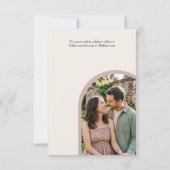 Bogenförmige Hochzeit Line Drawn Save The Date (Rückseite)