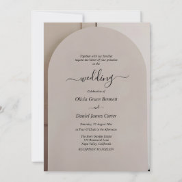 Bogenförmige neutrale Luxus-Hochzeit Einladung