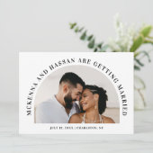 Bogenförmige Save-the-Date-Hochzeitsankündigung Save The Date (Stehend Vorderseite)