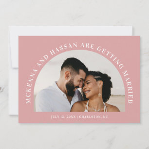 Bogenförmige Save-the-Date-Hochzeitsankündigung Save The Date