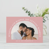 Bogenförmige Save-the-Date-Hochzeitsankündigung Save The Date (Stehend Vorderseite)