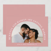 Bogenförmige Save-the-Date-Hochzeitsankündigung Save The Date (Vorne/Hinten)