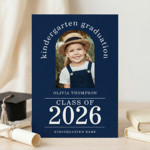 Bogenfoto Kindergarten Absolvent 2026 Marineblau Ankündigung
