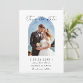 Bogenfoto Strandhochzeit Save The Date (Stehend Vorderseite)