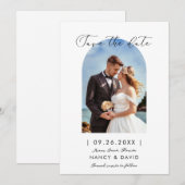 Bogenfoto Strandhochzeit Save The Date (Vorne/Hinten)