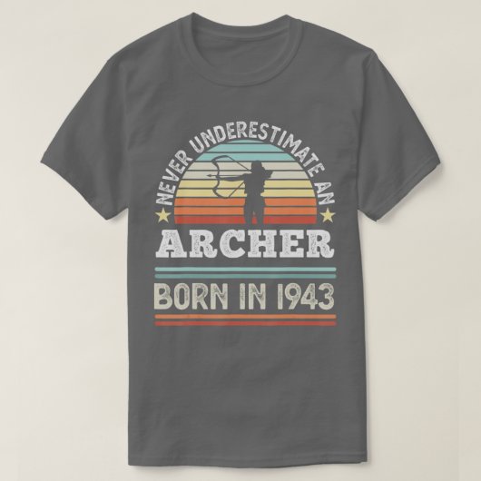Bogengeschenke geboren 1943 80. Geburtstag T-Shirt (Design vorne)