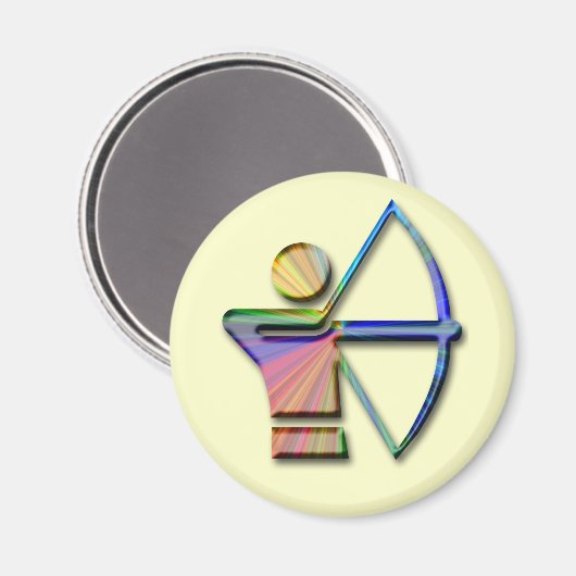 Bogenhalter mit Bow & Arrow Magnet (Vorderseite/Rückseite)