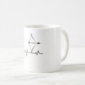 Bogenheartbeat Bow and Arrow Pulser Kaffeetasse (VorderseiteRechts)