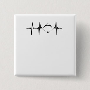 Bogenheartbeat Bow und Bogenschütze Button