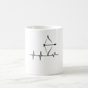 Bogenheartbeutelbow und Arrow Pulsarcher Kaffeetasse