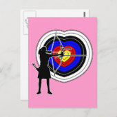 Bogenherz-Ziel2 Postkarte (Vorne/Hinten)