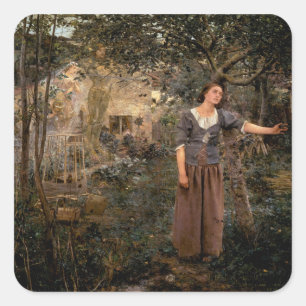 Bogenjacke Quadratischer Aufkleber