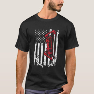 Bogenjagd Amerikanische Flagge Bogenschießen für J T-Shirt