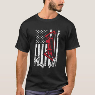 Bogenjagd Amerikanische Flagge Bogenschießen für J T-Shirt