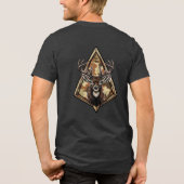 Bogenjagd auf Hirsche Tarnung Broadhead Tri-Blend Shirt (Rückseite)