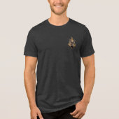Bogenjagd auf Hirsche Tarnung Broadhead Tri-Blend Shirt (Vorderseite)